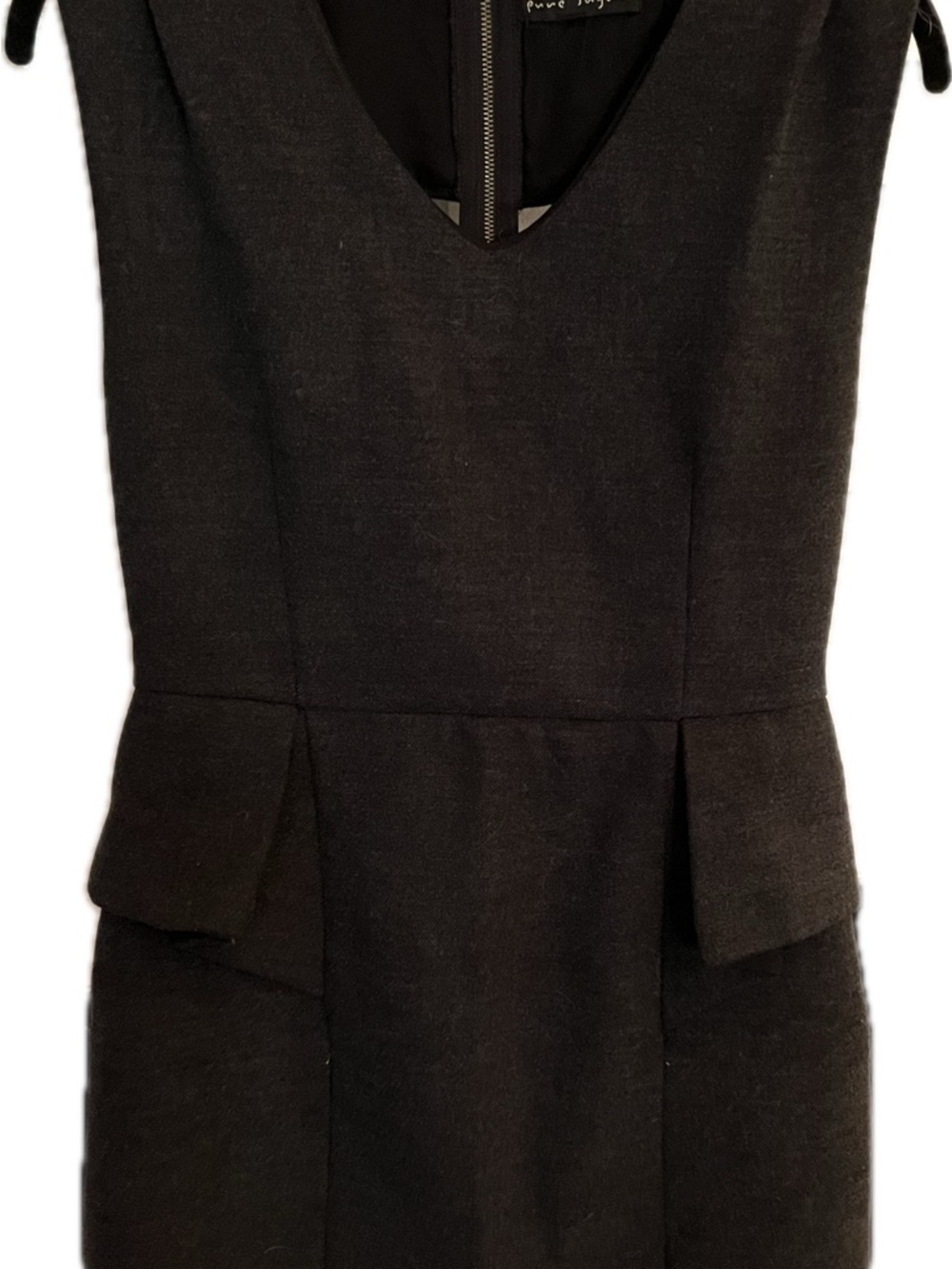 Nordstrom Pure Sugar Grey Sheath with peplum and open ladder back